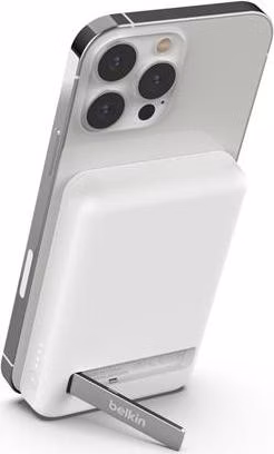 Belkin BOOST CHARGE™ MagSafe Magnetická Bezdrátová PowerBanka se stojánkem, 5000mAh, bílá