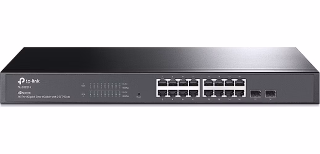 Omada 18-Port PoE+ Gigabit Smart Switch with 2 SFP Slots PORT: 16× Gigabit RJ45 Ports, 2× Gigabit SFP Slots SPEC: 802.3