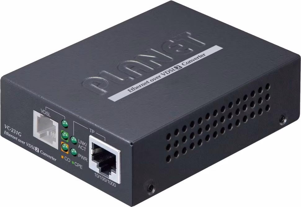 Planet VC-231G v2, Ethernet VDSL2 konvertor, 1000Base-T, master/slave, profil 30a/35b, G.993.5 Vectoring, G.INP