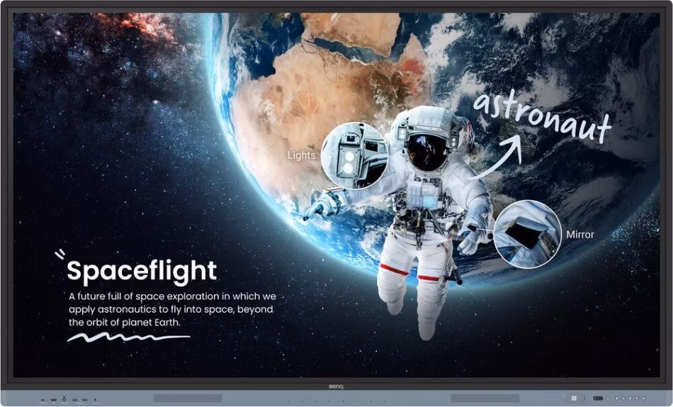BENQ dotykový panel 65" RM6504/ UHD 4K/8GB I 32GB /provoz 18/7/ HDMI/DP/ USB-C/ Android 13/NFC/40 dotykových bodů
