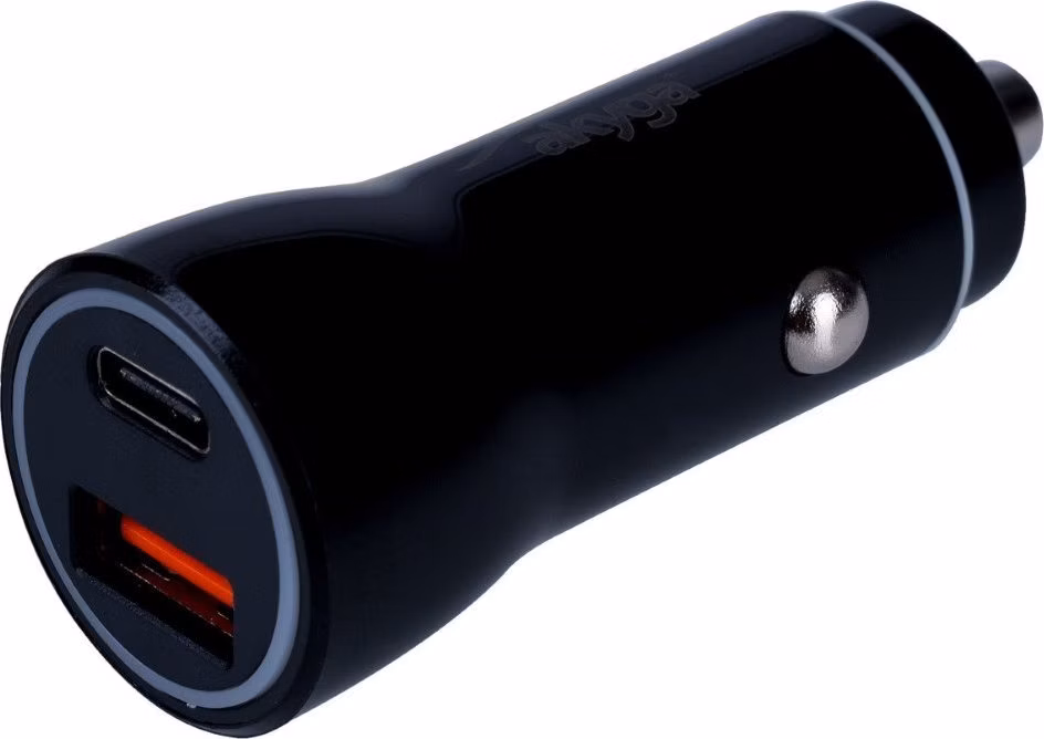 TRX Akyga AK-CH-16 USB nabíječka do auta/ 5-12V/ 36W/ USB-C + USB-A/ PD 3.0/ QC 3.0/ AFC/ FCP/ Apple 2.4A/ PPS/ černá