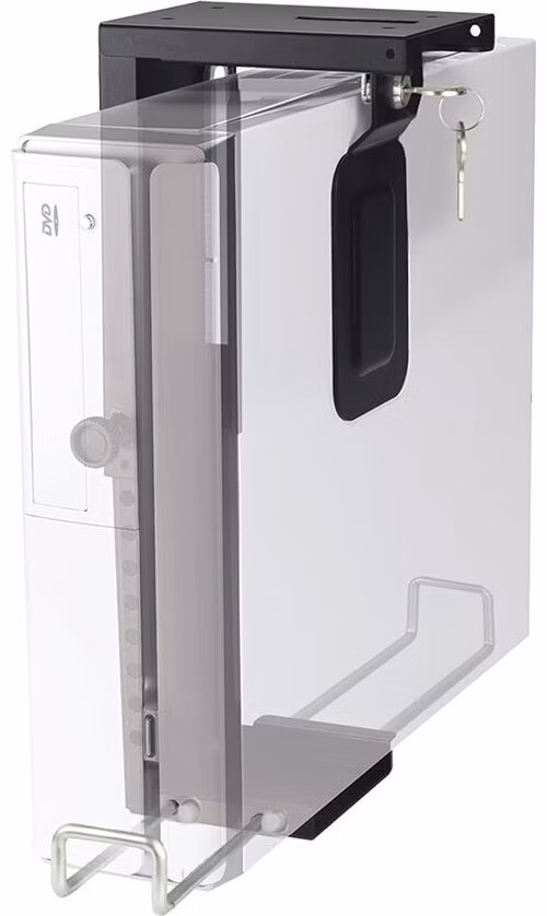 Neomounts CPU-D075BLACK/LK / CPU Holder (height PC: 20-36 cm / width PC: 5-10 cm, lock) / Black