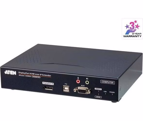 ATEN KE9950T 4K DisplayPort Single Display KVM over IP Extender (Transmitter)