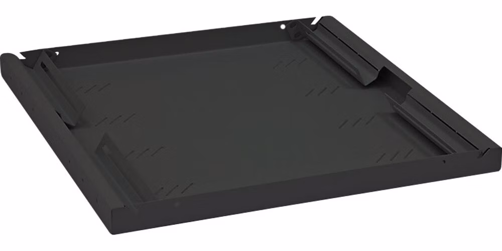 Triton Polička s perforací 1U/550mm černá nosnost 80kg