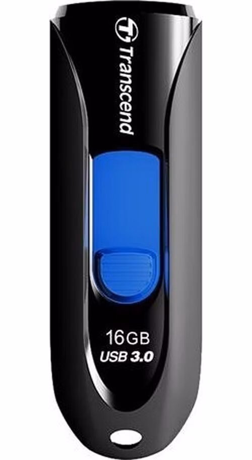 TRANSCEND USB Flash disk 16GB JetFlash®790, USB 3.1 (R:90/W:12 MB/s) čierna/modrá