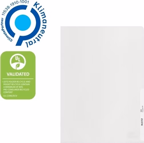 LEITZ Ekologické desky RECYCLE, A4, 140 mic, sáček 25 ks