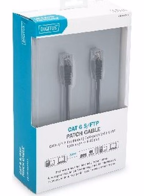 Digitus Patch Cable, CAT6, RJ45 M/M, 3.0m, S-FTP, AWG 27/7, LSZH, bl