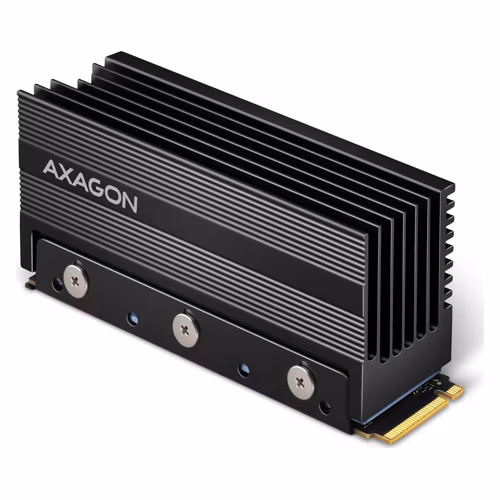 AXAGON CLR-M2XL, hliníkový pasívny chladič pre jedno aj obojstranný M.2 SSD disk, výška 36 mm
