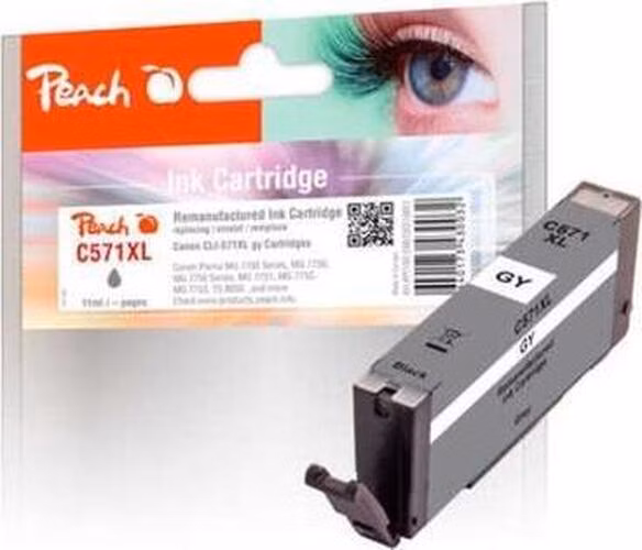 PEACH kompatibilní cartridge Canon CLI-571XGY, photo grey, 11 ml