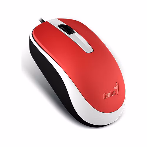 GENIUS DX-120/Kancelářská/Optická/1 200 DPI/Drátová USB/Červená