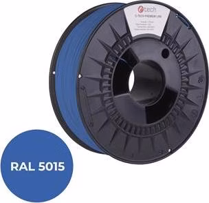 C-TECH tisková struna PREMIUM LINE ( filament ) , PETG, nebeská modrá, RAL5015, 1,75mm, 1kg