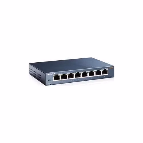 8-Port Gigabit Desktop Switch PORT: 8× Gigabit RJ45 Ports SPEC: Desktop Steel Case FEATURE: Plug and Play