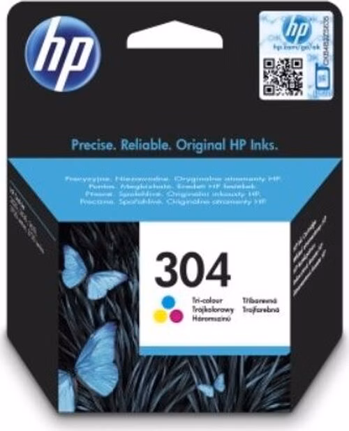 HP 304, Tri-color, 100str.Cartridge - Blister