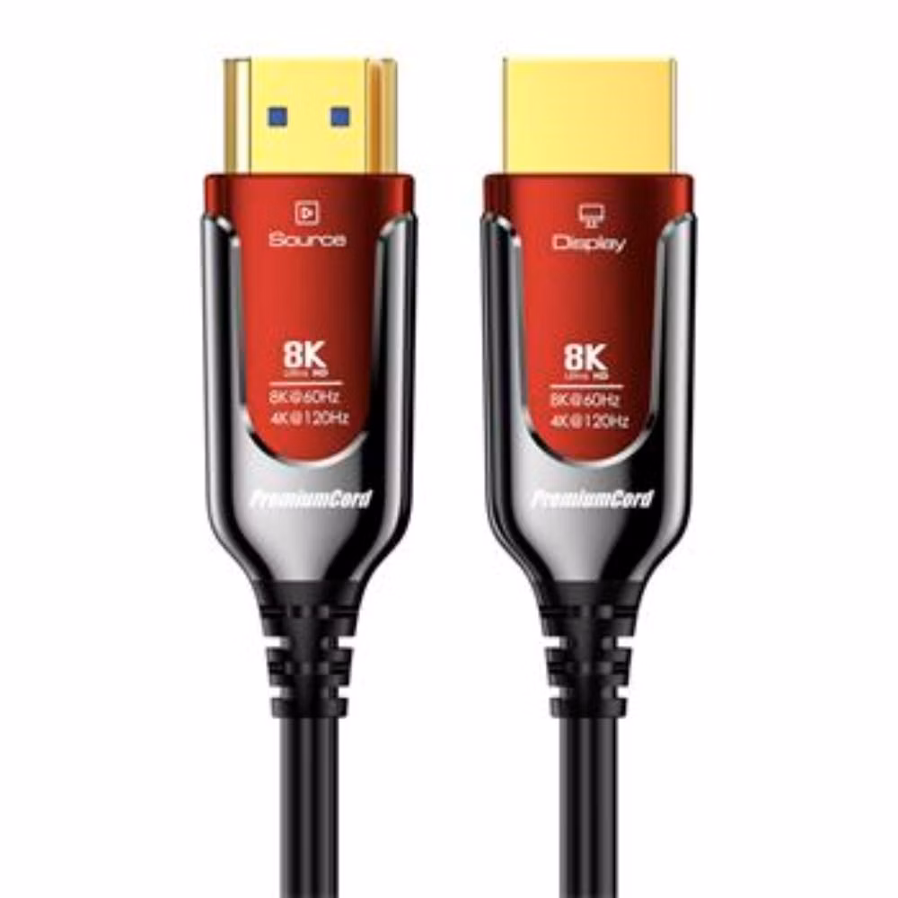 PREMIUMCORD Ultra High Speed HDMI 2.1 optický fiber kabel 8K@60Hz, zlacené 25m