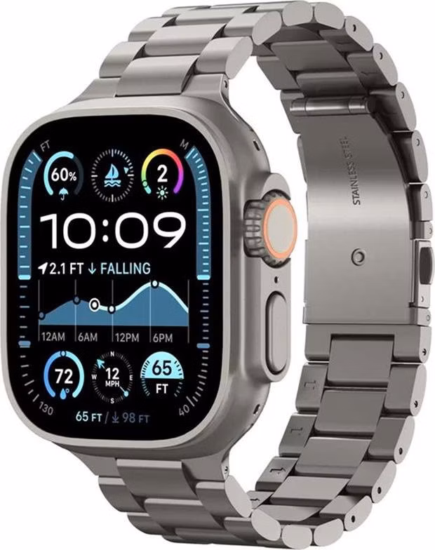 Spigen remienok Modern Fit Titanium pre Apple Watch 44-49mm - Natural Titanium