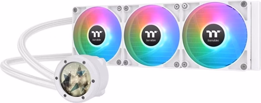 BAZAR - THERMALTAKE Vodní chladič TH360 V2 Ultra ARGB, 3x120mm ARGB, LGA1851, AM5, bílá, rozbaleno