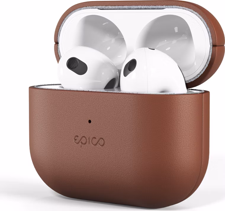 Epico Leather Case Airpods 3 - hnedá