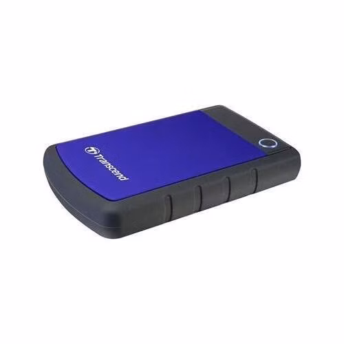 TRANSCEND 4TB StoreJet 25H3B, 2.5”, USB 3.0 (3.1 Gen 1) Externí Anti-Shock disk, tenký profil, černo/modrý