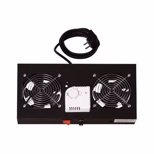 Digitus 19" větrací jednotka, 1U, 2 ventilátory, černá