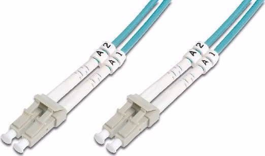 Digitus Fiber Optic Patch Cord, LC to LC Multimode 50/125 µ, Duplex Length 15m, Class OM3