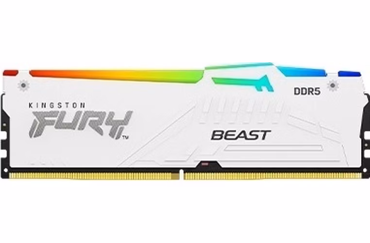 Kingston FURY Beast White/DDR5/16GB/5200MHz/CL40/1x16GB/RGB/White