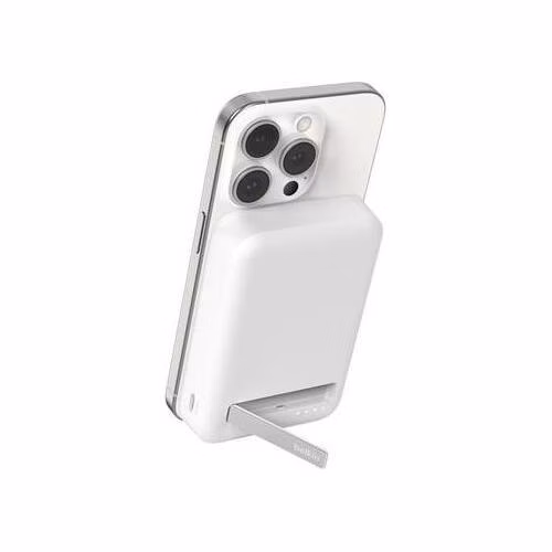 Belkin BOOST CHARGE™ Qi2 Magnetická Bezdrátová PowerBanka se stojánkem, 10000mAh, 15W, bílá