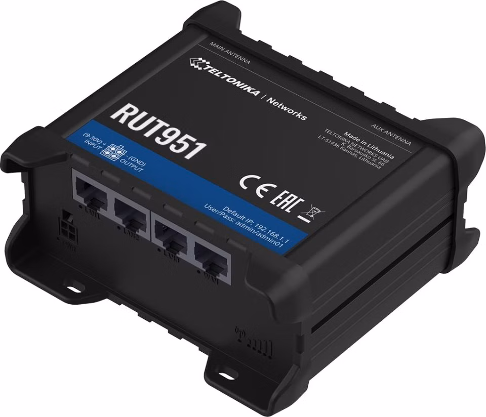 Teltonika LTE Wi-Fi Router RUT951, 2,4 GHz, 802.11b/g/n, 2/3/4G, LTE