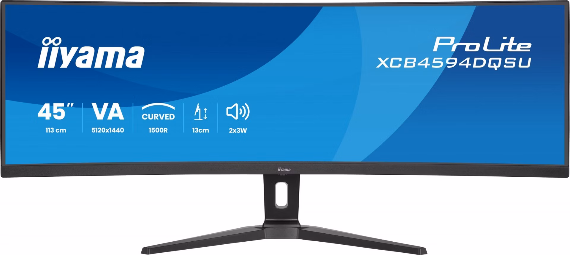 iiyama ProLite/XCB4594DQSU-B1/44,5"/VA/DQHD/75Hz/2ms/Čierna/3R