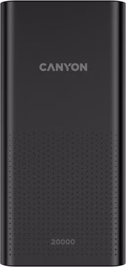 Canyon PB-2001, Powerbank, Li-Pol, 20.000 mAh, Vstup: 1x Micro-USB, 1x USB-C, Výstup: 2x USB-A, čierna