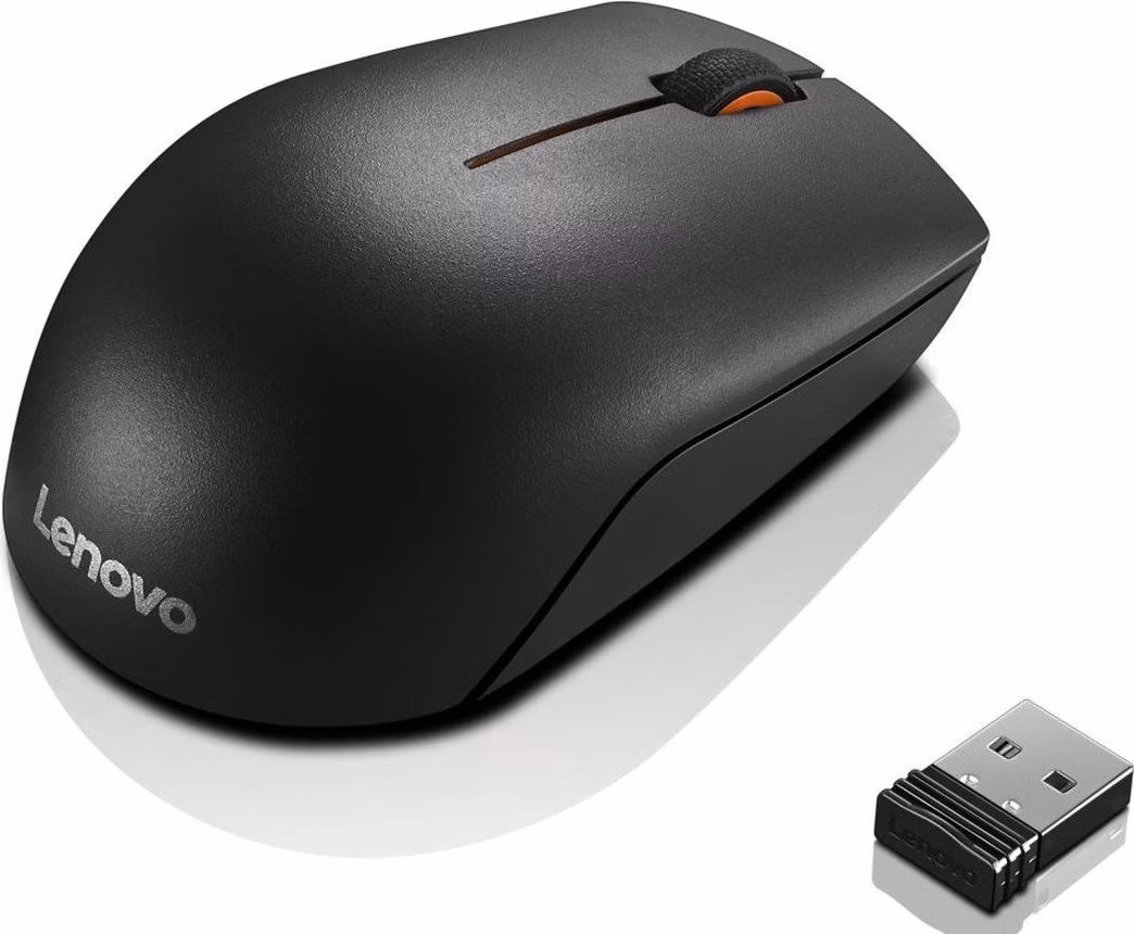 Lenovo 300/Kancelářská/Optická/Bezdrátová USB/Černá
