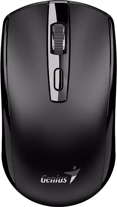 Genius ECO-8150 Myš, bezdrátová, optická, 1200DPI, 4 tlačítka, Copilot, 2,4GHz, USB-A dongle, USB-C nabíjení, černá
