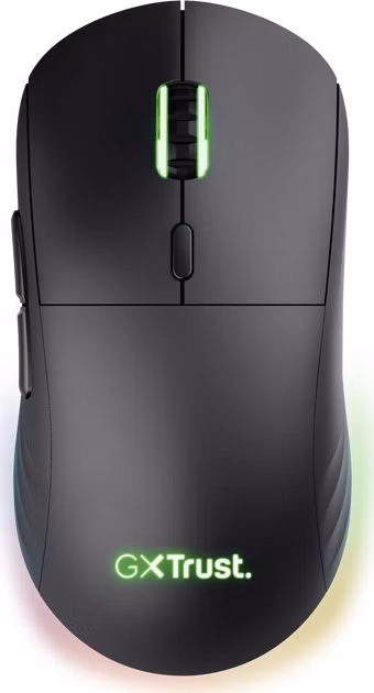 Trust GXT 927 REDEX+/Herní/Laserová/Pro praváky/25 600 DPI/Drátová+bezdrátová/Černá