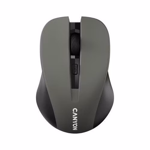 Canyon OnClick W01, Wireless optická myš USB, 800/1000/1200 dpi, šedo-čierna