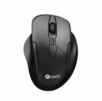 C-TECH myš WLM-17 Dual mode, bezdrátová, BT5.0 + 2,4GHz, 1600DPI, 6 tlačítek, USB nano receiver, černá