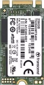 TRANSCEND MTS400 256GB SSD disk M.2 2242, SATA III 6Gb/s (MLC), 530MB/s R, 470MB/s W, tray