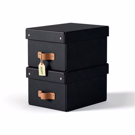 LEITZ úložný box Leitz, karton, velikost S, 2 ks černý