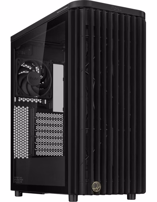 ASUS case PROART PA401 WOOD TG, Mid Tower, ATX, 1xUSB-C Gen2x2, 2xUSB 3.0, 2x 160mm Fan, 1x 120mm Fan, černá