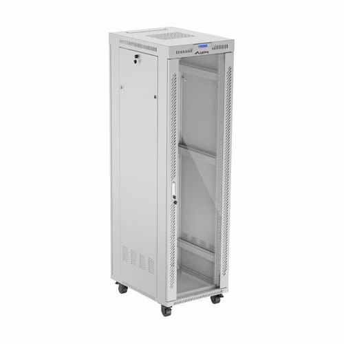 19" VOĽNE STOJÚCA RACKOVÁ SKRIŇA 42U 600X800 ŠEDÉ SKLENENÉ DVERE LCD LANBERG (FLAT PACK) V2