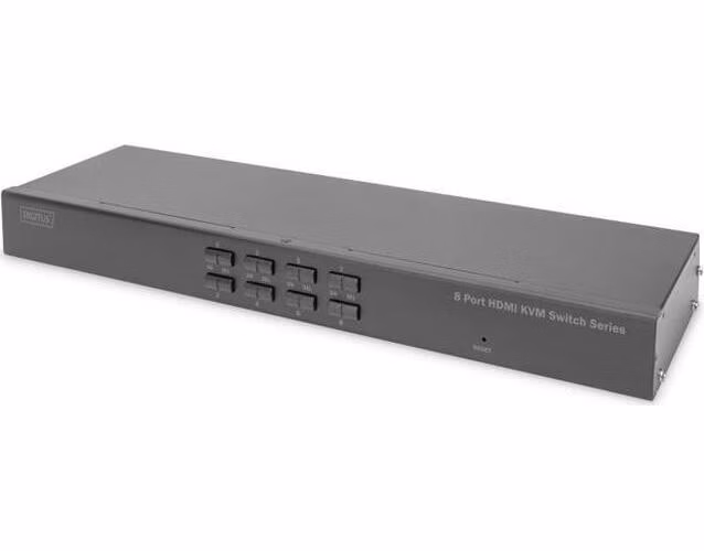 DIGITUS DS-12910 Přepínač HDMI KVM, 8 portů, jeden displej, 4K, HDMI