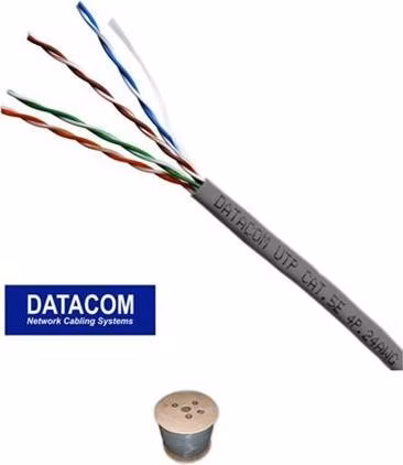DATACOM UTP drát CAT5E PVC,Eca 500m cívka šedý