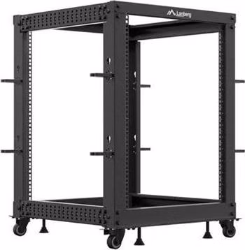 LANBERG OTEVŘENÝ RACK 15U 19" 600X600-1100 NASTAVITELNÝ ČERNÝ