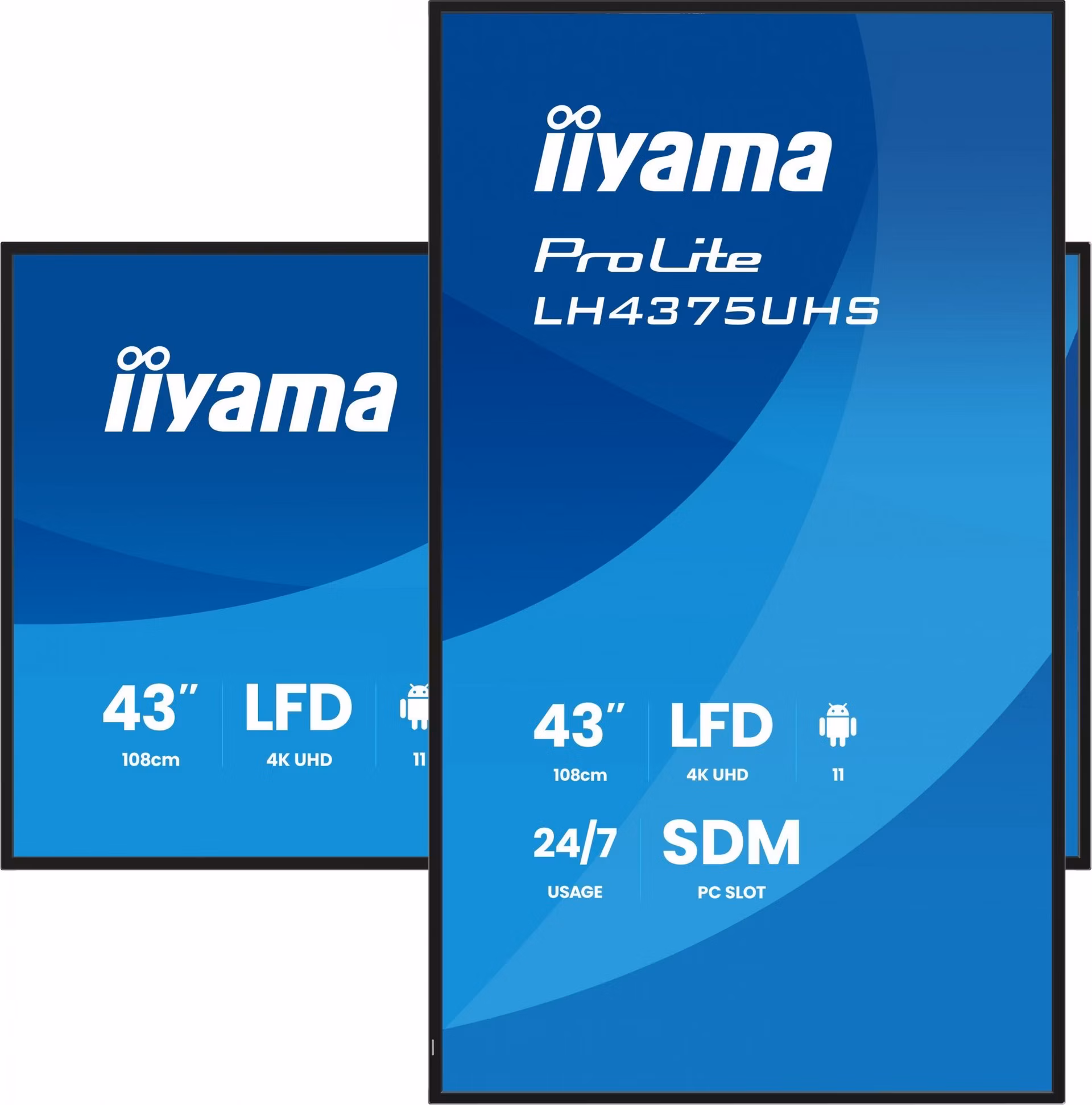 43" iiyama LH4375UHS-B2AG: IPS, 4K UHD, Android, 24/7
