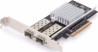DIGITUS Karta SFP + 10G PCI Express s 2 porty, včetně držáku s nízkým profilem, čipová sada Intel JL82599ES