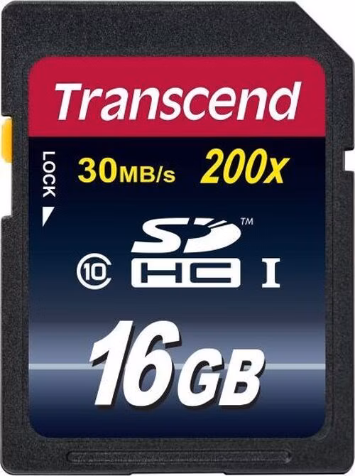 Transcend 16GB SDHC (Class 10) UHS-I 200x (Premium) paměťová karta