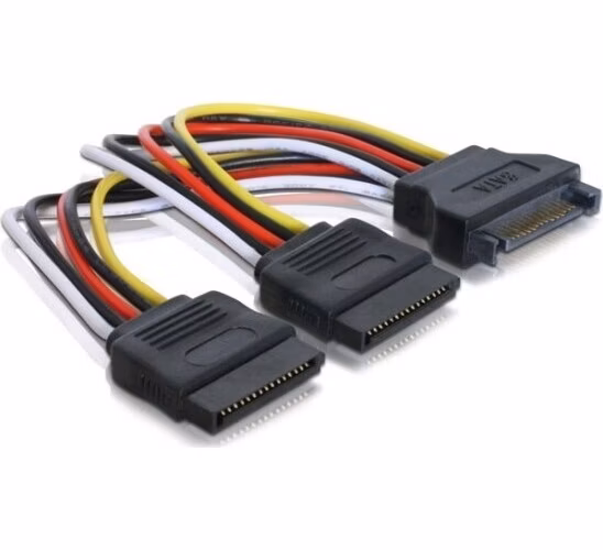 Delock Power Adapter SATA 15-pin na 2xSATA 15-pin