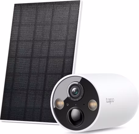 "Solar-Powered Security Camera Kit 1 × Tapo C425, 1 × Tapo A201 SPEC:2K QHD (2560x1440), 2.4 GHz, 10000mAh rechargeable