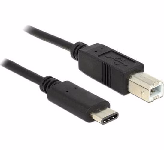 Delock Kabel USB Type-C™ 2.0 samec > USB 2.0 Typ-B samec 2,0 m černý