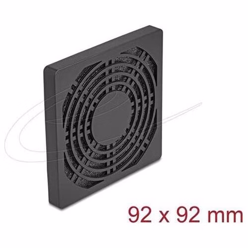 Delock Rošt ventilátoru s protiprachovým filtrem, rozměr 92 x 92 mm, černý