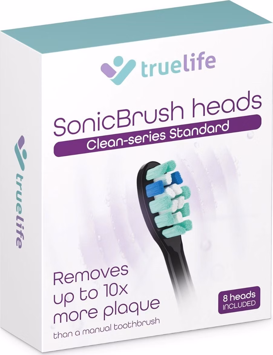 TrueLife SonicBrush Clean-series heads Standard black 8 pack