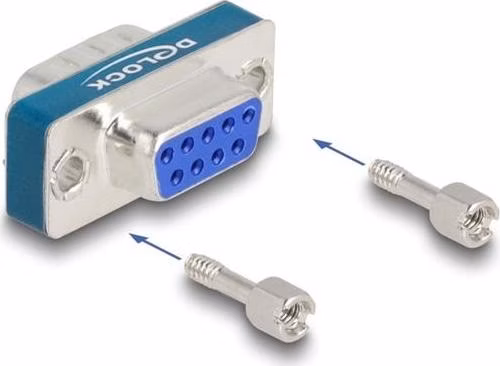 Delock Filtr na potlačování interference RF/EMI z devítipinového zástrčkového konektoru D-Sub na zásuvkový
